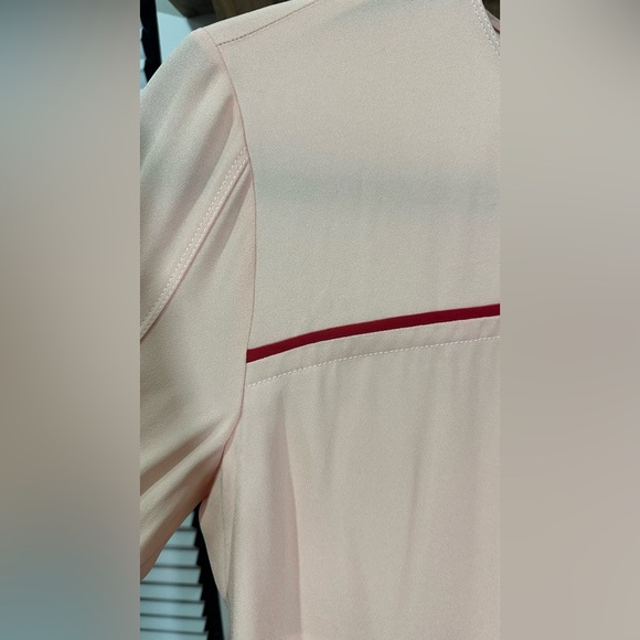 NWT Marni Pale Peach Crew Neck Blouse High Low Hem Cut Out Cuff IT 38 (US 2) - Picture 9 of 16